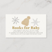 Beige Beanie Baby shower Boek Aanvraag Informatiekaartje (Voorkant)