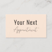 Beige Beauty Salon Spa  Afsprakenkaartje (Voorkant)