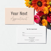 Beige Beauty Salon Spa  Afsprakenkaartje