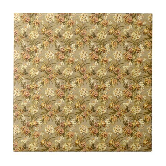 beige beige patroon tegeltje (Voorkant)