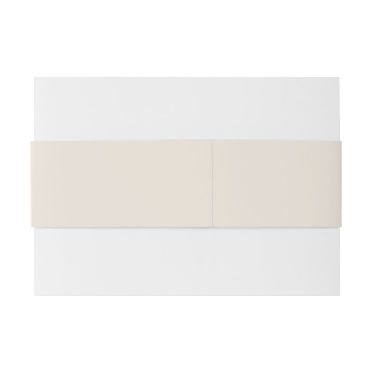 Beige Belly Band Invitation Belly Band Uitnodigingen Wikkel (Achterkant Voorbeeld)
