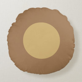 Beige Big Dot Rond Kussen
