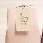 Beige Bijbel Verse Psalm Cadeaulabel