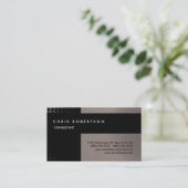 Beige Black Attractive Charming Visitekaartje (Staand voorkant)