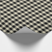 Beige Black Buffalo Pset Tartan Cadeaupapier (Hoek)