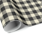 Beige Black Buffalo Pset Tartan Cadeaupapier (Rol Hoek)