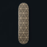 Beige Black Geometrie Pattern Skateboard dek.<br><div class="desc">Beige Black Geometrie Pattern Skateboard dek.</div>