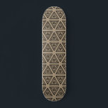 Beige Black Geometrie Pattern Skateboard dek.<br><div class="desc">Beige Black Geometrie Pattern Skateboard dek.</div>