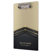 Beige & Black Gold Arrow Klembord (Links)