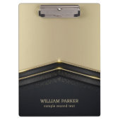 Beige & Black Gold Arrow Klembord (Voorkant)