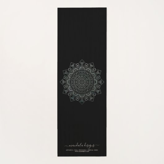 Beige Black met twee zijden Mandala Yogamat (Achterkant)
