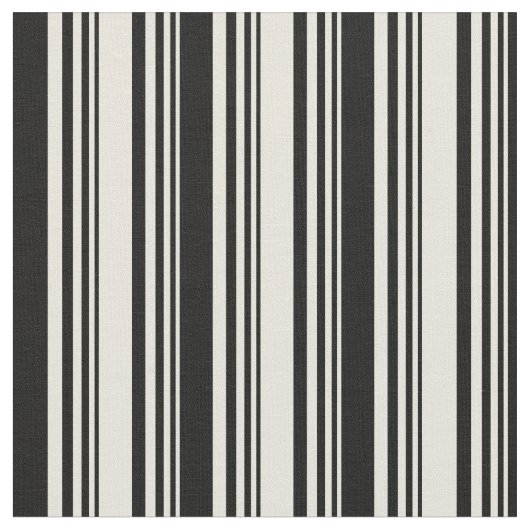 Beige & Black Striped Pattern Stof (Close Up)