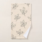 Beige Blad Badkamer Handdoeken Set (Handdoek)