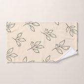 Beige Blad Badkamer Handdoeken Set (Handdoek)