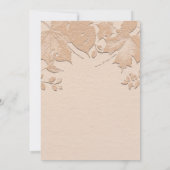 Beige Bladeren Rustieke Herfst Trouw Uitnodiging (Achterkant)