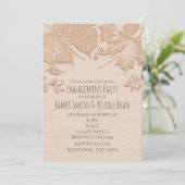 Beige Bladeren Rustieke Herfst Trouwuitnodiging Kaart (Staand voorkant)