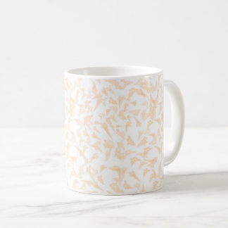 Beige Bladpatroon Koffiemok