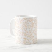 Beige Bladpatroon Koffiemok (Voorkant links)