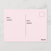 Beige Blau Speelse BBQ-feest Ansichtkaart Briefkaart (Achterkant)