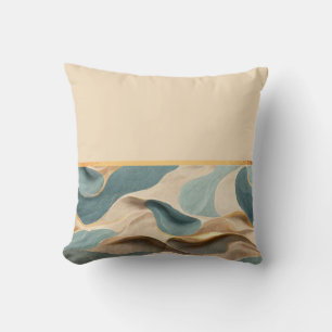 Beige Blauw Groen Moderne Stijl Golf Kussen