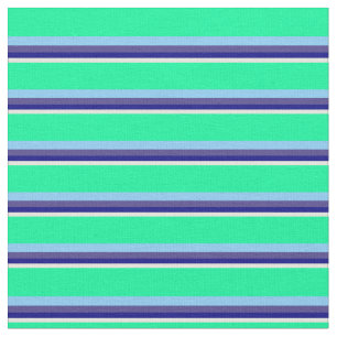 Beige, Blauw, Leegblauw, Licht Sky Blauw en Groen Stof