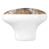 Beige Blauwe Garen Foto Breien Craft Room Haakplaa Keramische Knop (Zijkant)