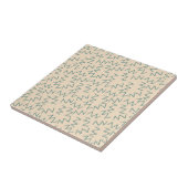 Beige Blauwe Zig Zag Patroon Tegeltje (Zijkant)