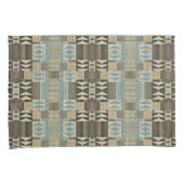 Beige Blauwgroen Blauw Groen Taupe Brown Tribal Pa Kussensloop (Voorkant-Rechts)