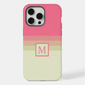  Beige Bleek geel roze kleurenblok iPhone Hoesje (Achterkant)