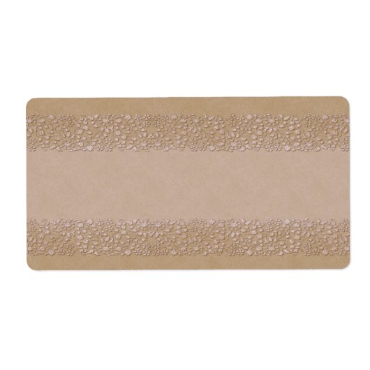 Beige Bloemen Apothecary Label (Voorkant)