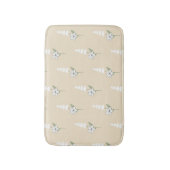 Beige Bloemen Boheems Botanisch Patroon Badmat (Voorkant Verticaal)