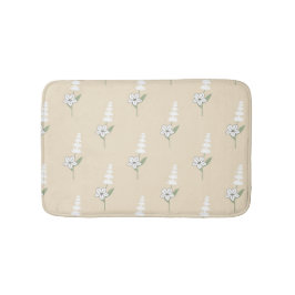 Beige Bloemen Boheems Botanisch Patroon Badmat
