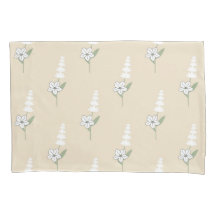 Beige Bloemen Boheems Botanisch Patroon
