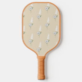 Beige Bloemen Boheems Botanisch Patroon Pickleball Paddle (Voorkant)