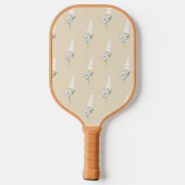 Beige Bloemen Boheems Botanisch Patroon Pickleball Paddle (Achterkant)
