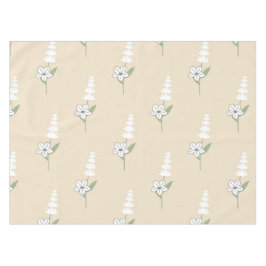 Beige Bloemen Boheems Botanisch Patroon Tafelkleed