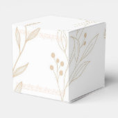 Beige Bloemen Boho bruiloft Bedankdoosjes (Achterkant)