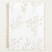 Beige Bloemen Boho bruiloft Planner (Voorkant)