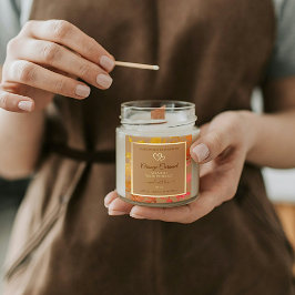 Beige Bloemen Product Verpakking Labels met harten