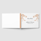 Beige bloemenbruiloft gastenboek (Volledig)