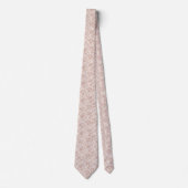 Beige bloemenpatroon halsdoek stropdas (Voorkant)