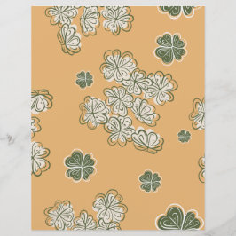 Beige Bloemig Scrapbook Papiervel