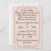 beige bloemrijke elegante eenvoudige moderne weduw bedankkaart (Achterkant)