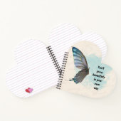 Beige Blue  Butterfly Spiral Notitieboek (Binnen)