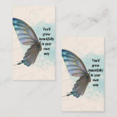 Beige Blue  Butterfly Visitekaartje (Voorkant / Achterkant)