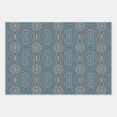 Beige Blue en Grey Alternative Pattern Design Inpakpapier Vel (Voorkant 2)
