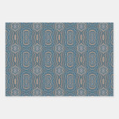 Beige Blue en Grey Alternative Pattern Design Inpakpapier Vel (Voorkant)