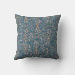 Beige Blue en Grey Alternative Pattern Design Kussen