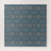 Beige Blue en Grey Alternative Pattern Design Legpuzzel (Horizontaal)