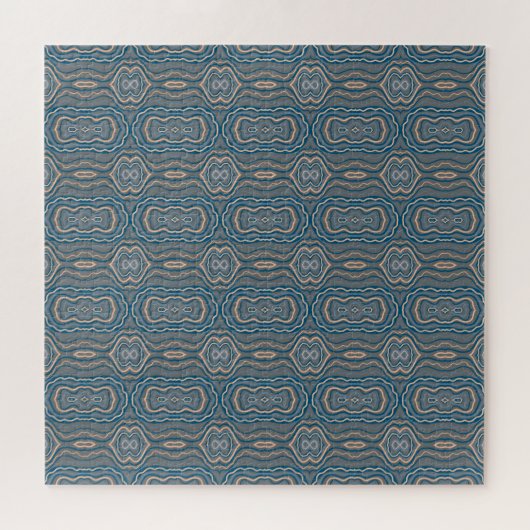 Beige Blue en Grey Alternative Pattern Design Legpuzzel (Horizontaal)